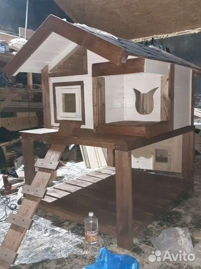 Домик для кошки зимний с подогревом новый