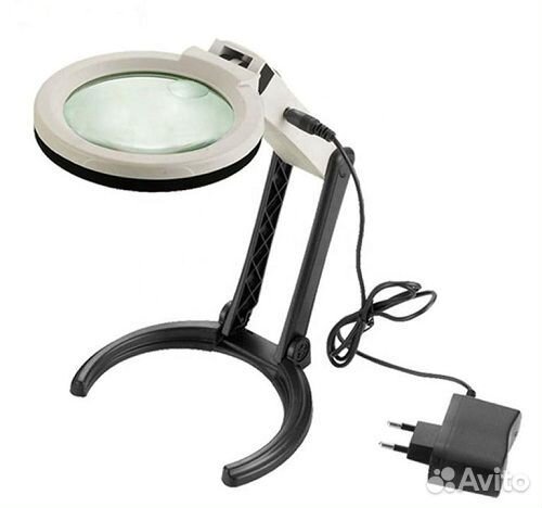 Лупа настольная с подсветкой MG3B-1B 9см