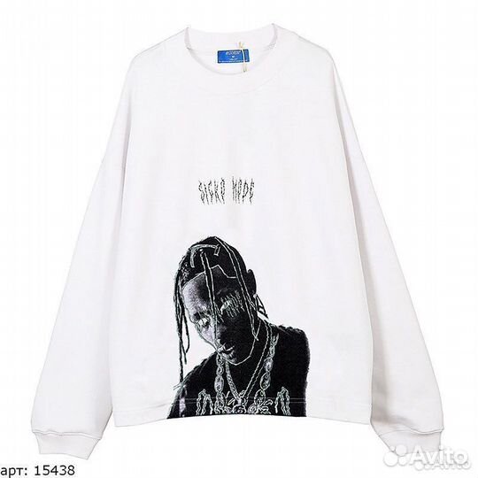 Лонгслив travis scott Белый