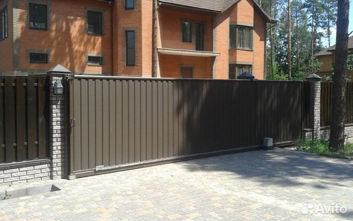 Ворота откатные с подушкой