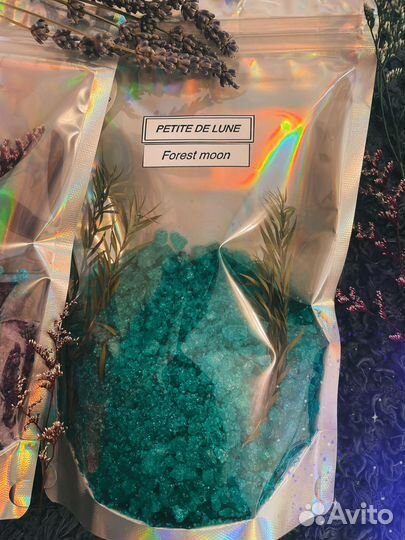 Соль для ванны с шиммером ручная работа