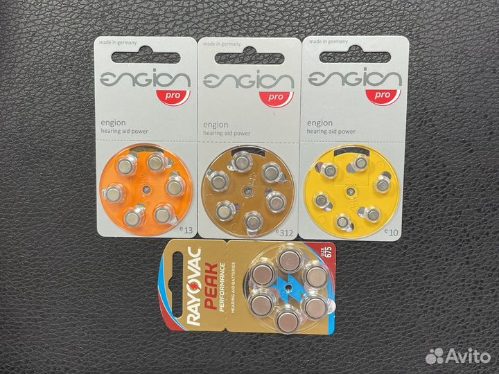 Батарейки для слуховых аппаратов 10, 13, 312, 675