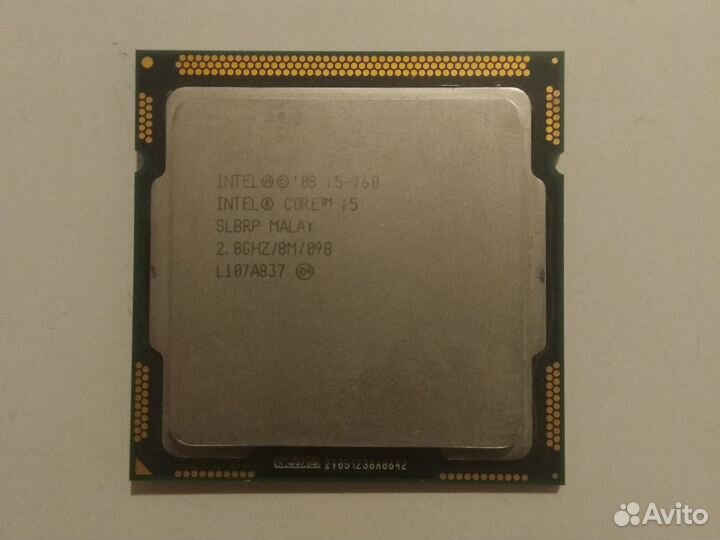 Процессор intel core i5-760