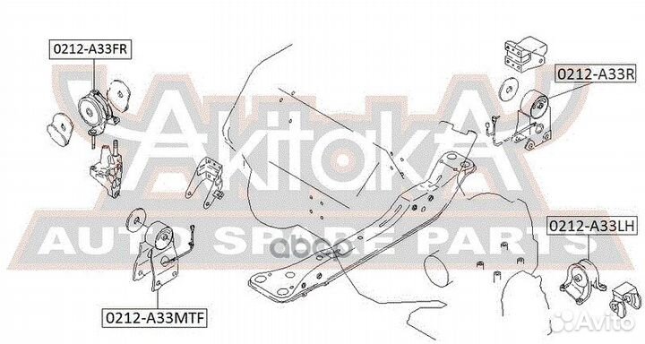 Подушка двигателя перед прав 0212A33FR asva