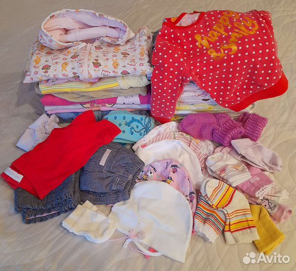 Вещи на девочку пакетом р.0-80