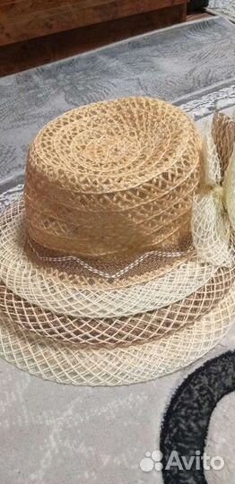 Повязка на голову, шлепки, шляпка