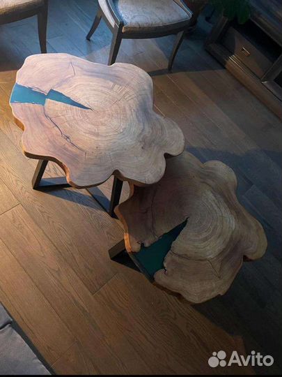 Изделия из эпоксидной смолы и дерева. Слэб. Мебель