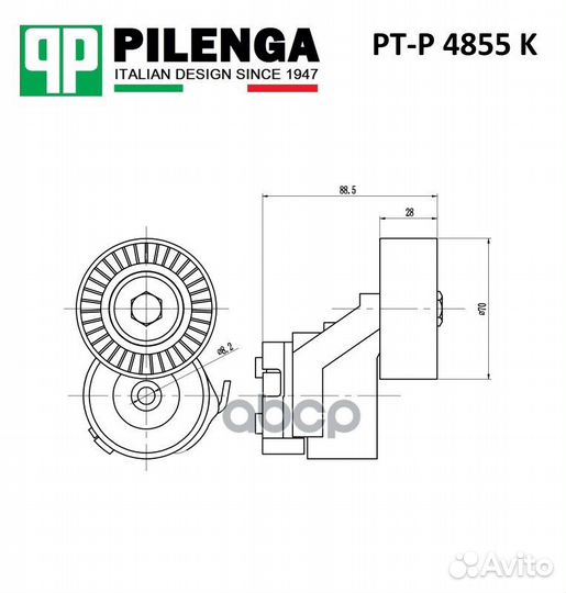 Натяжитель ремня приводного в сборе ducato, DAI