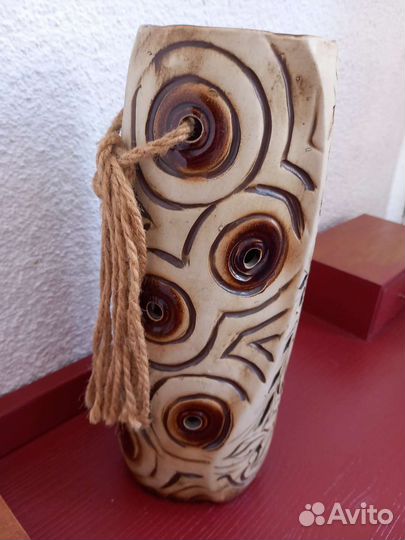 Ваза керамическая для сухоцветов высота 29 см