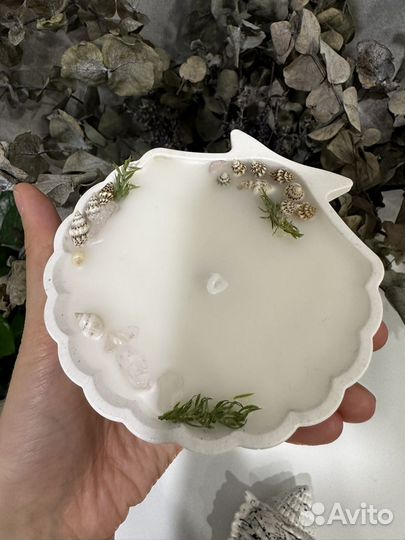 Свеча с розовым кварцем