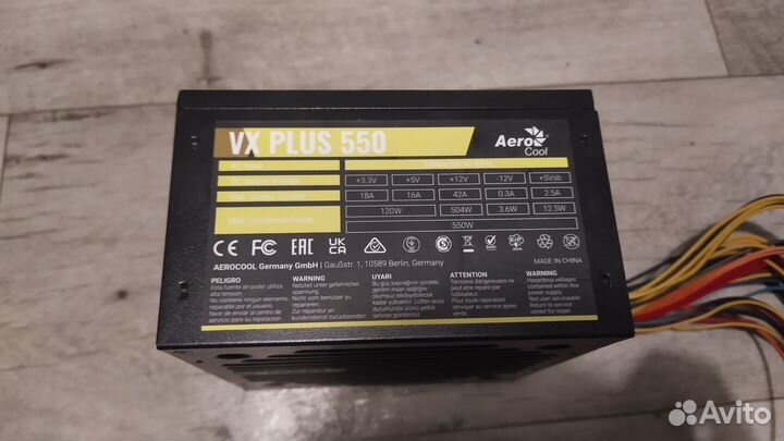 Блок питания aerocool vx 550w