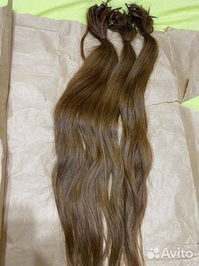 Волосы для наращивания 60 см русые