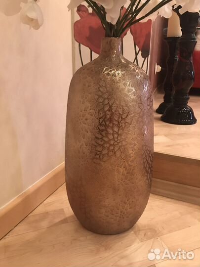 Ваза напольная с букетом цветов