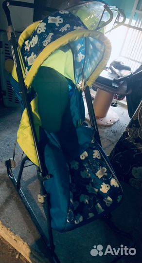Детские санки коляска