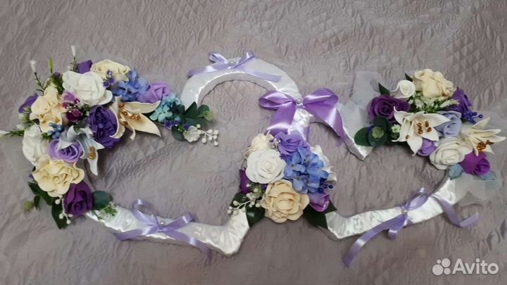 Свадебные украшения на два автомобиля аренда