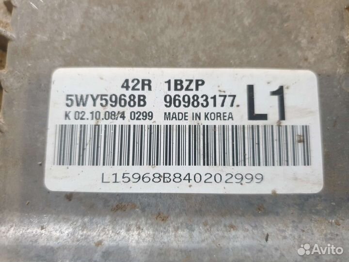 Блок управления двигателем Chevrolet Aveo T255 1.2