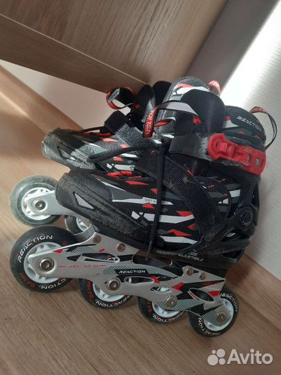 Роликовые коньки детские Reaction Rainbow, р.26-31