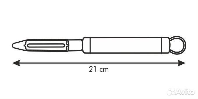 Овощечистка с подвижным продольным лезвием Tescoma