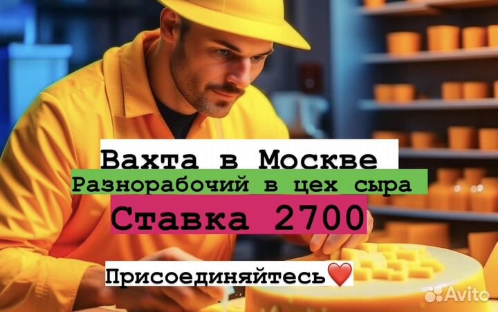 Работа без тдс. Вахта Москва разнорабочий(ая)