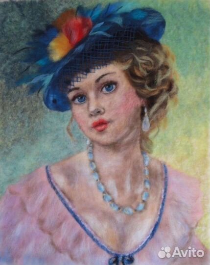 Картина из шерсти