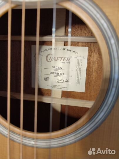 Акустическая гитара crafter GA-7/NC