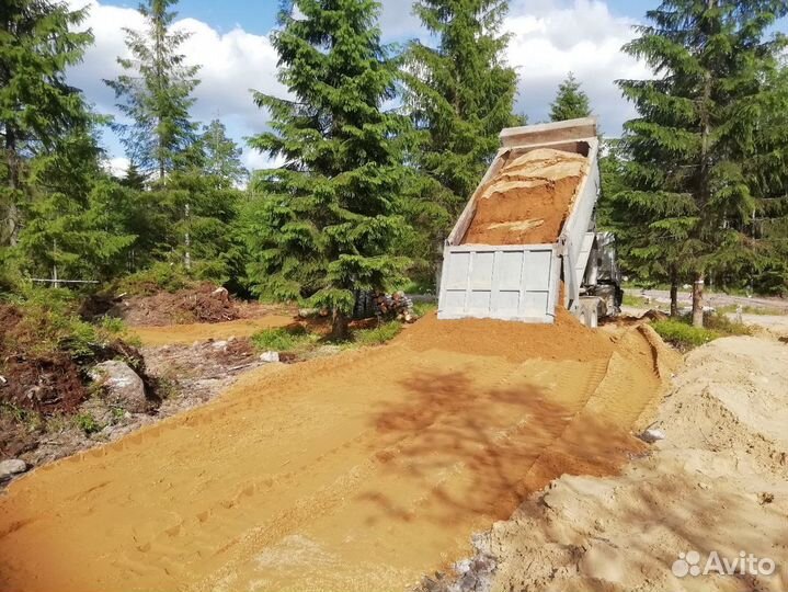 Песок щебень отсев грунт доставка