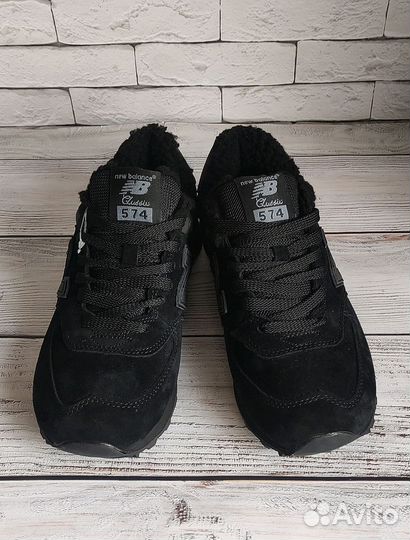 Кроссовки зимние замшевые на меху NEW balance 574