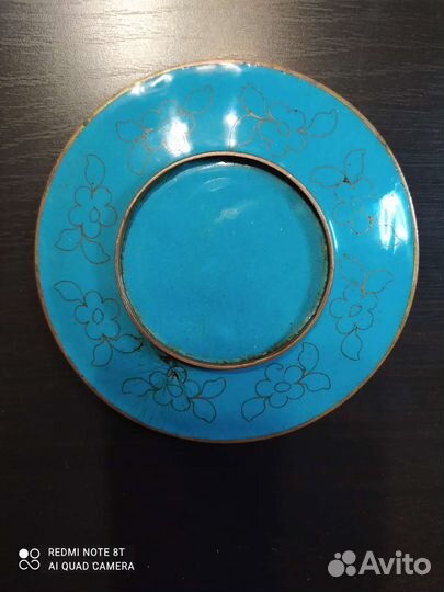 Тарелка декоративная металл эмаль