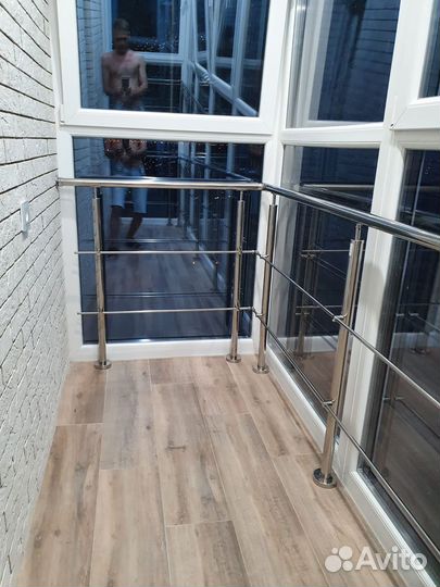 Ограждение для балкона на 2 ригеля