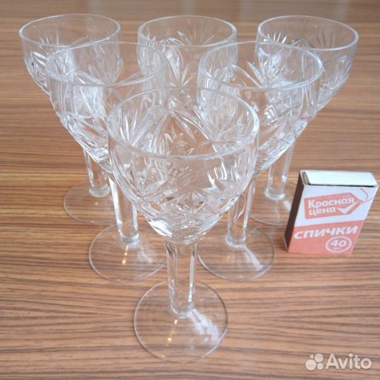 Набор хрустальных рюмок 6 штук