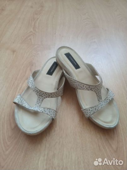 Шлепки женские 36 размер кожа