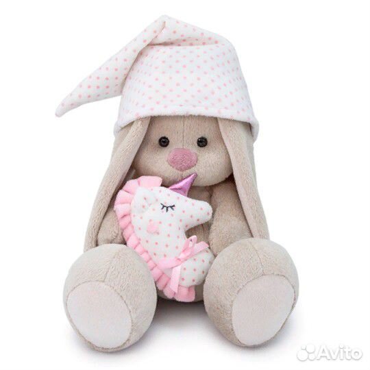 Зайка Ми с подушкой единорогом розовая новая