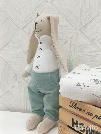 Детская, интерьерная игрушка зайчик (заяц)