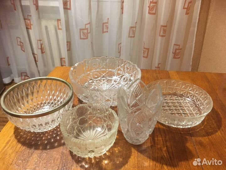 Хрусталь.Вазы, салатник