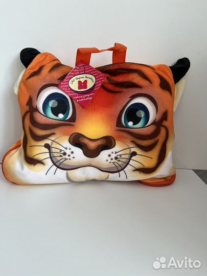 Плед детский новый с мягким подголовником