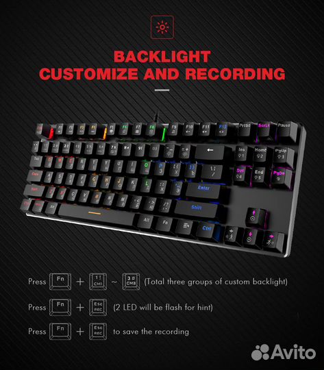 Игровая механическая клавиатура Havit HV-KB435L RG