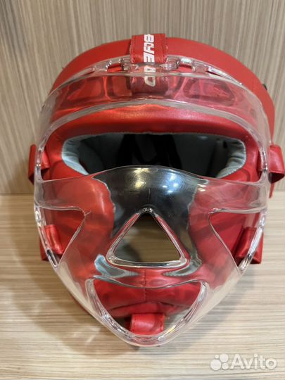 Шлем с пластиковым забралом для единоборств BoyBo
