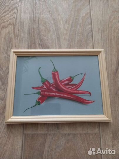 Картина пастелью, 15 на 21 см. 