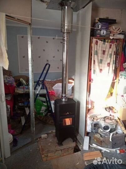 Печь камин на дровах