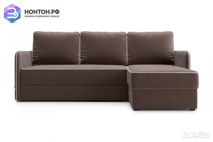 Диван угловой дельфин Энерджи коричневый
