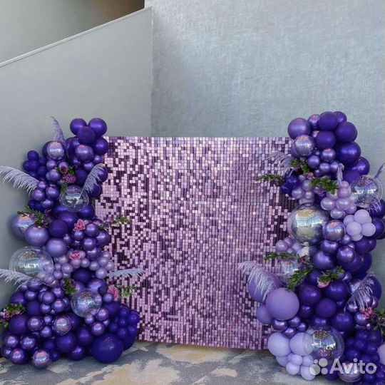 Фотозона из пайеток. Фотозона на праздник