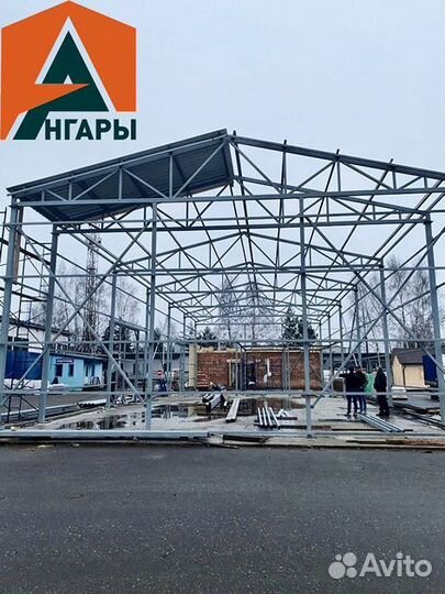 Каркасный ангар новый