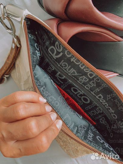 Сумка клатч италия и шлепки