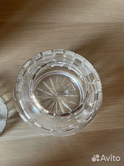 Хрустальная конфетница с крышкой СССР