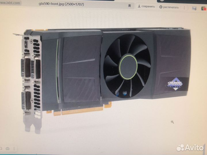 Видеокарта nvidia geforce gtx 590