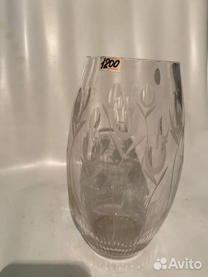 Ваза для цветов хрустальная