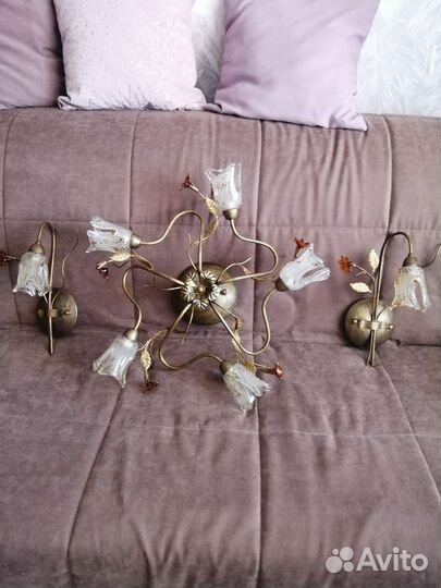 Люстра потолочная италия бу