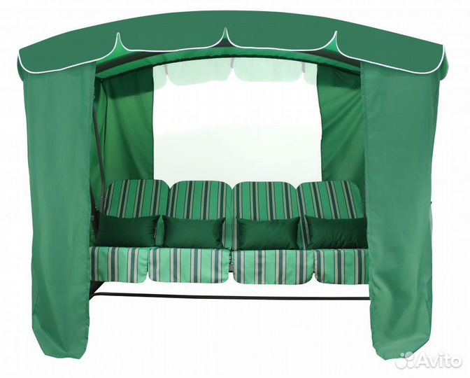 Качели четырехместные Дефа Люси Люкс, зеленые