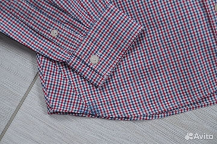Рубашка H&M 12-13/158 мелкая клетка