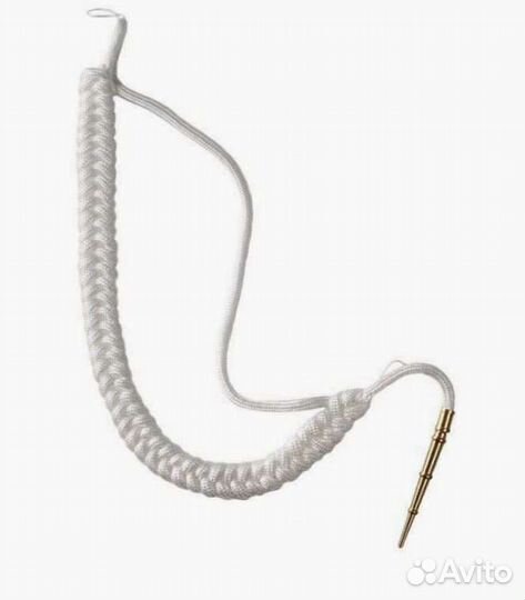 Аксельбант кадетский белый